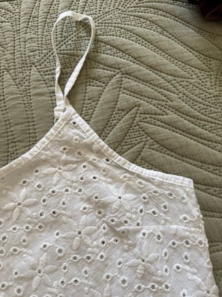 Vestido BSB blanco con volante T.S