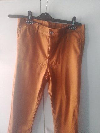 Pantalones Calcedonia Talla L Naranja