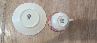 Taza y plato La Cartuja de Sevilla Aurora