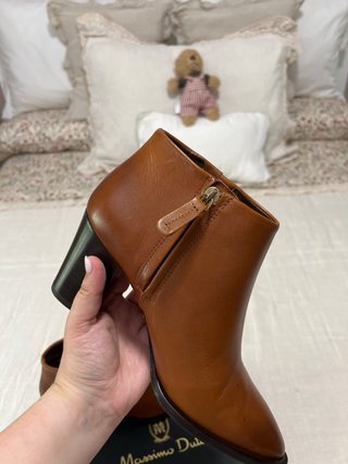 Botines piel tacón Massimo Dutti
