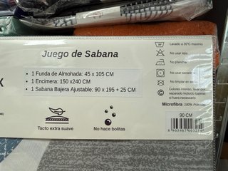 Juego de sábanas, 3 piezas