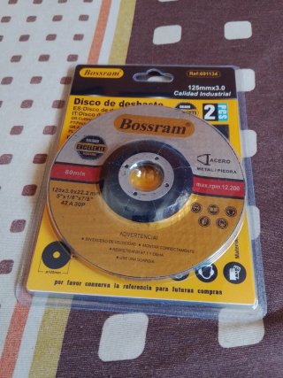Disco de desbaste Bossram 125mm Acero