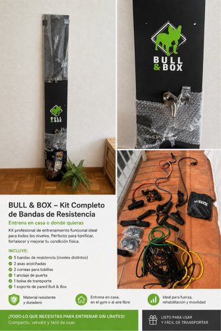 Kit Bandas Resistencia Bull & Box + Soporte