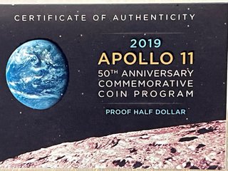 Apollo 11 50th Anniversary 2019 Proof Half Dollar