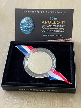 Apollo 11 50th Anniversary 2019 Proof Half Dollar