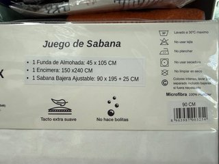 Juego de sábanas, 3 piezas