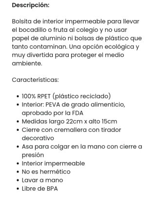 Funda portabocadillos Tutete espacio