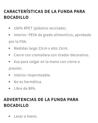 Funda portabocadillos Tutete espacio