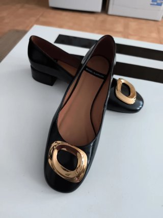 Zapatos Ángel Alarcón Negros Hebilla Dorada