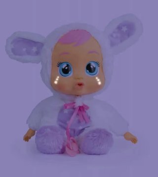 Bebé Llorón Peluche Blanco Estrellas Púrpura