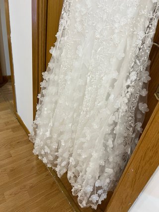 Vestido de Novia Sirena Encaje Flores