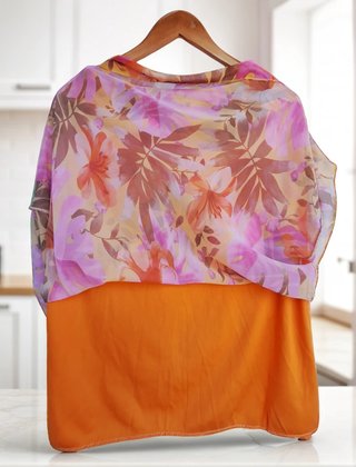 Falda verano Talla M 38 estampado floral tropical