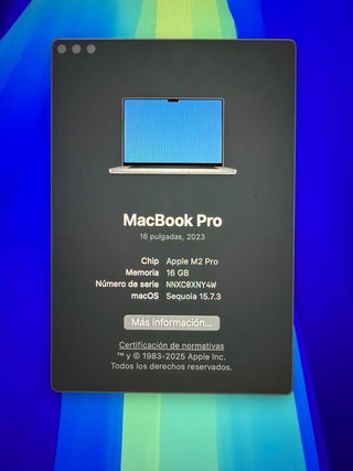 MacBook Pro 16” M2 Pro 1TB SSD 16GB RAM
