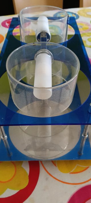 Lámpara techo metacrilato azul