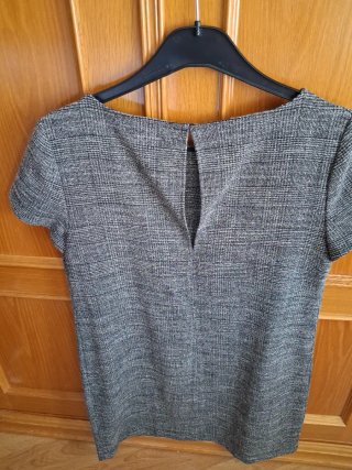Vestido Zara corto cuadros manga corta
