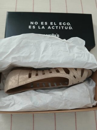 Zapatos Camila's Beige/Dorado Talla 38