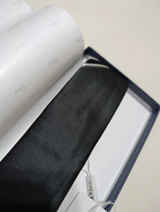 Corbata Cristian Dior Negra y Plateada