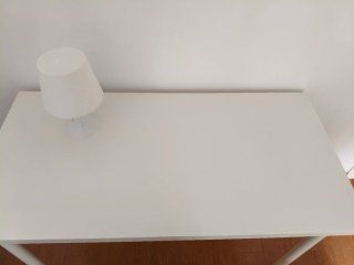 Escritorio Blanco Ikea 120cm + Lámpara