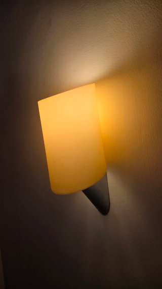 Aplique de pared beige y gris
