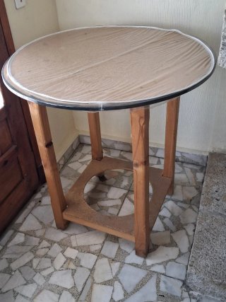Mesa Camilla Madera y Cristal