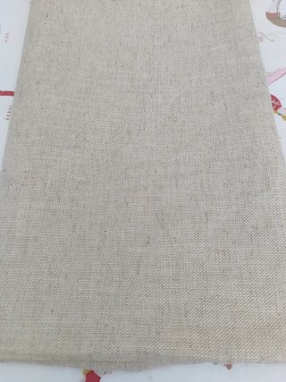 Retal tela de saco de algodón y fibras de lino