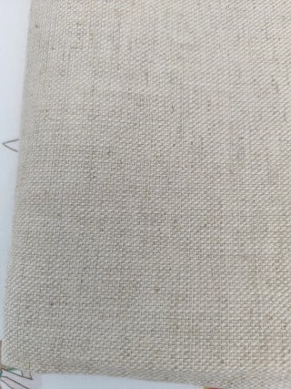 Retal tela de saco de algodón y fibras de lino