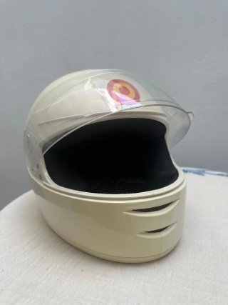 Casco Moto Vintage Blanco Talla L/XL