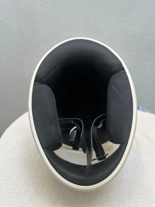 Casco Moto Vintage Blanco Talla L/XL