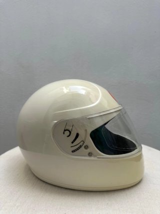 Casco Moto Vintage Blanco Talla L/XL