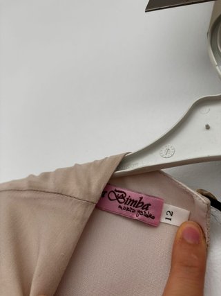 Vestido niña beige con encaje negro Bella Bimba