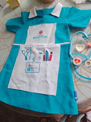 Traje enfermera niña con accesorios