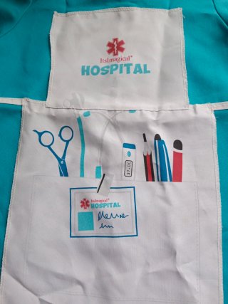 Traje enfermera niña con accesorios