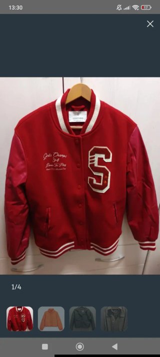 Cazadora Bomber Roja Stradivarius