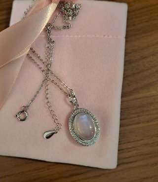 Collar Plata Piedra Lunar