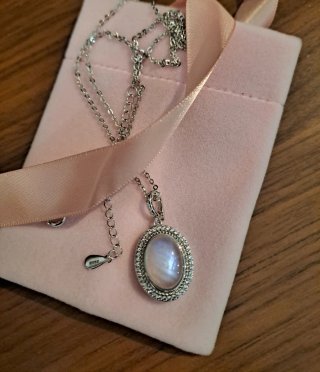 Collar Plata Piedra Lunar