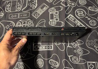 PS2 Slim Sony Negra + Mando + Tarjeta Memoria