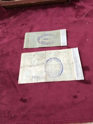 Billetes facsímiles 1 y 25 pesetas