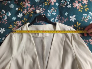 Chaqueta blazer blanca mujer entallada