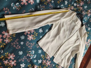 Chaqueta blazer blanca mujer entallada