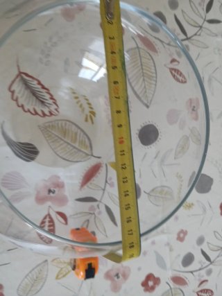 Pecera de cristal redonda
