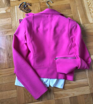 Cazadora Biker Rosa Zara