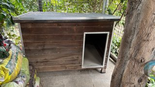 Caseta perro madera y metal