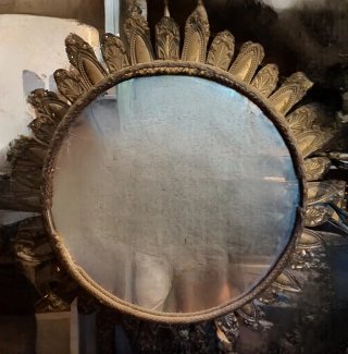 Espejo Sol Antiguo Dorado