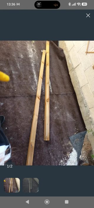 Postes madera maciza marrón para pérgola