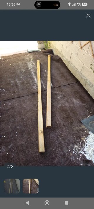 Postes madera maciza marrón para pérgola