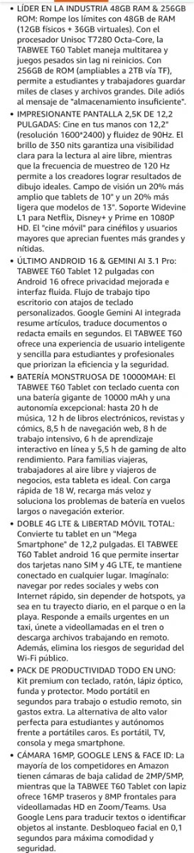 Tablet 12 pulgadas con teclado y raton PRECINTADO