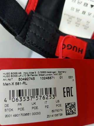 Gorra Hugo Boss Negra Roja Nueva
