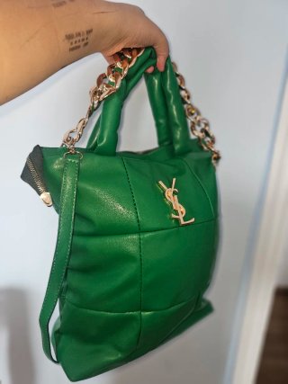 Bolso Yves Saint Laurent Verde Dorado