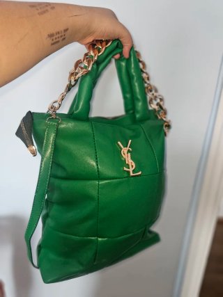 Bolso Yves Saint Laurent Verde Dorado
