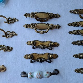 Lote 24 Tiradores Bronce Vintage